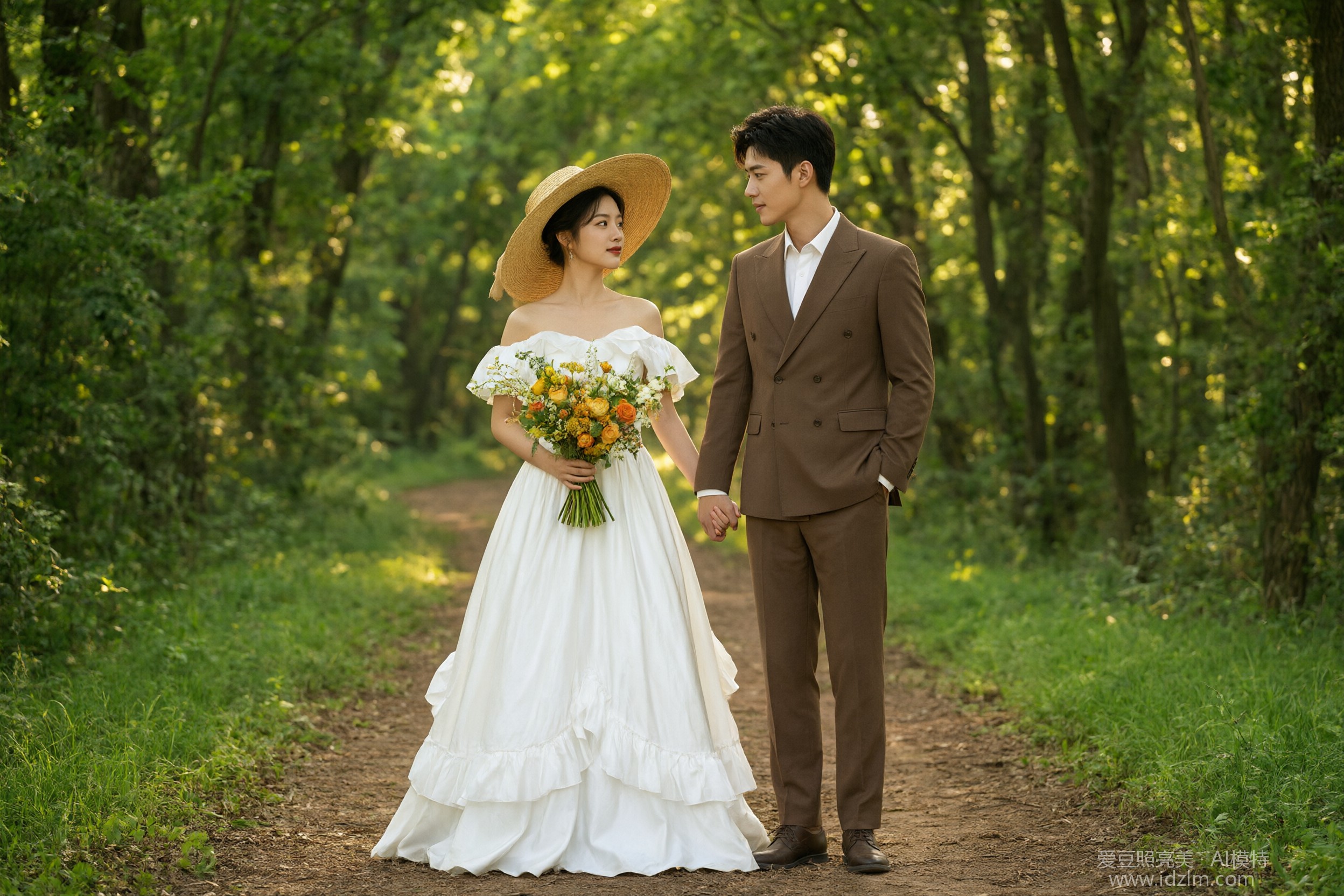 森系复古婚纱