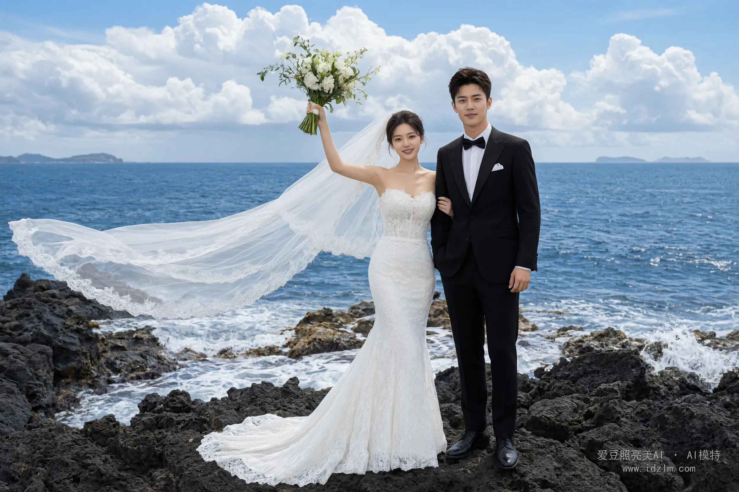 海边婚纱照
